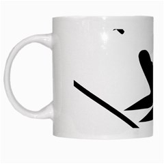 Alpine Skiing Pictogram  White Mugs by abbeyz71