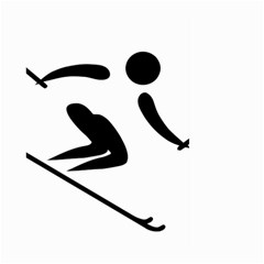 Alpine Skiing Pictogram  Large Garden Flag (two Sides) by abbeyz71