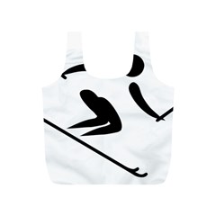 Alpine Skiing Pictogram  Full Print Recycle Bags (s)  by abbeyz71
