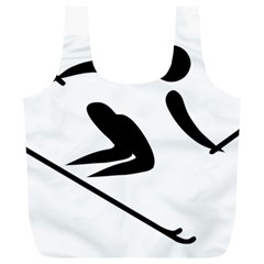 Alpine Skiing Pictogram  Full Print Recycle Bags (l)  by abbeyz71