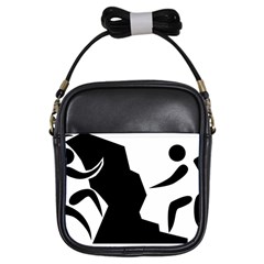 Mountaineering-climbing Pictogram  Girls Sling Bags by abbeyz71