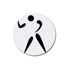 American Football Pictogram  Rubber Coaster (round)  by abbeyz71