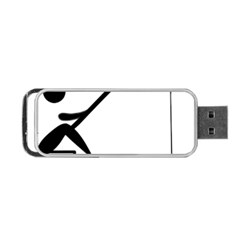 Angling Pictogram Portable Usb Flash (one Side)