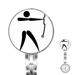 Archery (compound) Pictogram Stainless Steel Nurses Watch by abbeyz71