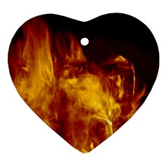Ablaze Abstract Afire Aflame Blaze Heart Ornament (two Sides) by Amaryn4rt