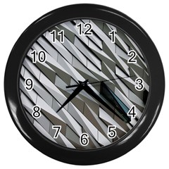 Abstract Background Geometry Block Wall Clocks (black) by Amaryn4rt