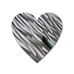 Abstract Background Geometry Block Heart Magnet by Amaryn4rt