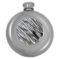 Abstract Background Geometry Block Round Hip Flask (5 Oz) by Amaryn4rt