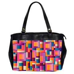 Abstract Background Geometry Blocks Office Handbags (2 Sides)  by Amaryn4rt