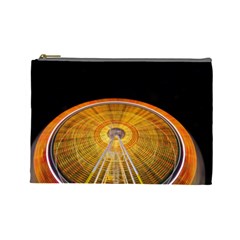 Abstract Blur Bright Circular Cosmetic Bag (Large) 