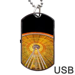 Abstract Blur Bright Circular Dog Tag USB Flash (One Side)