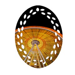 Abstract Blur Bright Circular Oval Filigree Ornament (Two Sides)