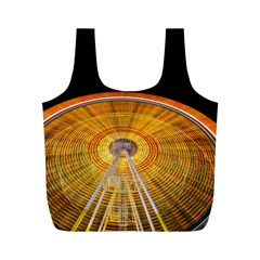 Abstract Blur Bright Circular Full Print Recycle Bags (M) 