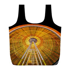 Abstract Blur Bright Circular Full Print Recycle Bags (L) 