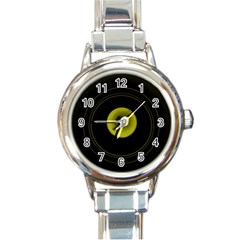 Abstract Futuristic Lights Dream Round Italian Charm Watch by Amaryn4rt