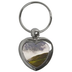 Agriculture Clouds Cropland Key Chains (heart)  by Amaryn4rt