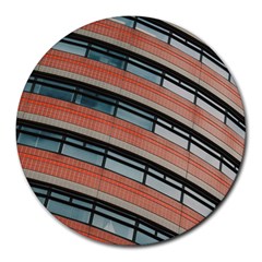 Architecture Building Glass Pattern Round Mousepads