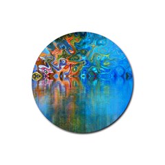 Background Texture Structure Rubber Coaster (round)  by Amaryn4rt