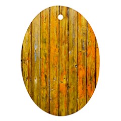 Background Wood Lath Board Fence Ornament (oval) by Amaryn4rt