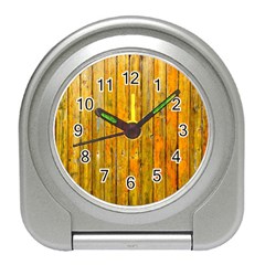 Background Wood Lath Board Fence Travel Alarm Clocks by Amaryn4rt