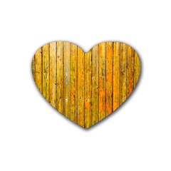 Background Wood Lath Board Fence Heart Coaster (4 Pack) 