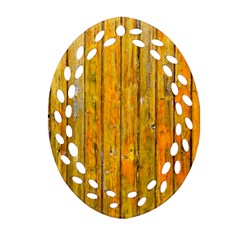 Background Wood Lath Board Fence Ornament (oval Filigree) by Amaryn4rt