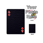 Black Pattern Sand Surface Texture Playing Cards 54 (Mini)  Front - DiamondA