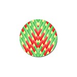 Christmas Geometric 3d Design Golf Ball Marker Front