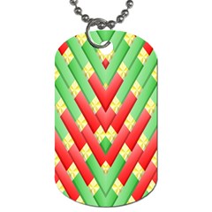 Christmas Geometric 3d Design Dog Tag (two Sides) by Amaryn4rt