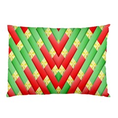 Christmas Geometric 3d Design Pillow Case (two Sides) by Amaryn4rt