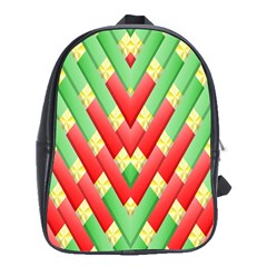 Christmas Geometric 3d Design School Bags (xl)  by Amaryn4rt