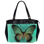 Butterfly Background Vintage Old Grunge Office Handbags (2 Sides)  Front