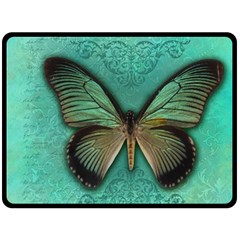 Butterfly Background Vintage Old Grunge Fleece Blanket (large)  by Amaryn4rt