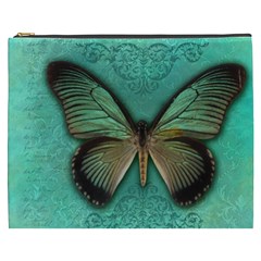 Butterfly Background Vintage Old Grunge Cosmetic Bag (xxxl)  by Amaryn4rt