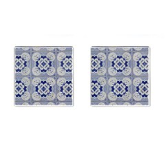 Ceramic Portugal Tiles Wall Cufflinks (square) by Amaryn4rt