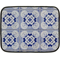 Ceramic Portugal Tiles Wall Double Sided Fleece Blanket (mini)  by Amaryn4rt