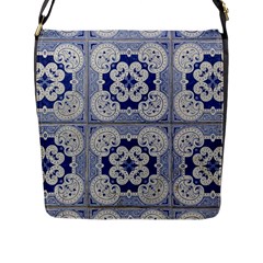 Ceramic Portugal Tiles Wall Flap Messenger Bag (l)  by Amaryn4rt