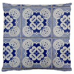 Ceramic Portugal Tiles Wall Standard Flano Cushion Case (two Sides) by Amaryn4rt
