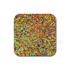 Canvas Acrylic Design Color Rubber Coaster (square)  by Amaryn4rt