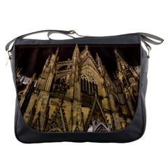 Cologne Church Evening Showplace Messenger Bags by Amaryn4rt