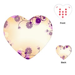 Floral Background Playing Cards (heart)  by Amaryn4rt