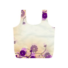 Floral Background Full Print Recycle Bags (s)  by Amaryn4rt