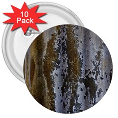 Grunge Rust Old Wall Metal Texture 3  Buttons (10 Pack)  by Amaryn4rt