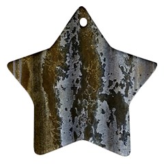 Grunge Rust Old Wall Metal Texture Star Ornament (two Sides) by Amaryn4rt