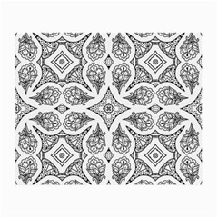 Mandala Line Art Black And White Small Glasses Cloth (2-side) by Amaryn4rt