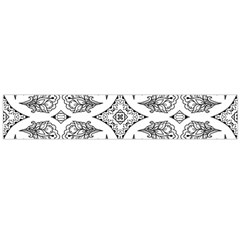 Mandala Line Art Black And White Flano Scarf (large) by Amaryn4rt