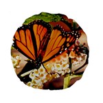 Monarch Butterfly Nature Orange Standard 15  Premium Round Cushions Front