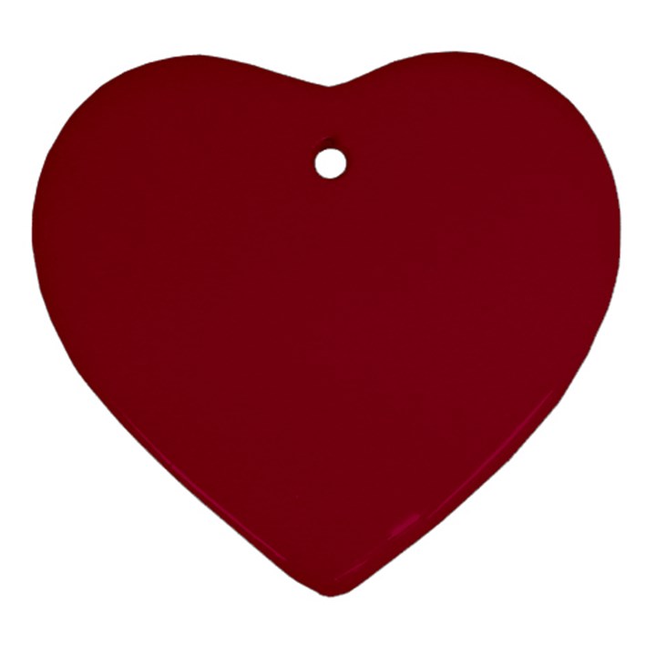 Deep red Heart Ornament (Two Sides)