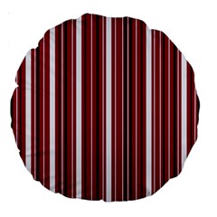 Red Lines Large 18  Premium Round Cushions