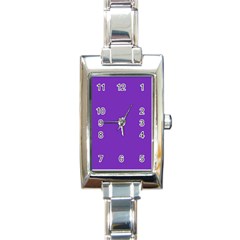 Purple Rectangle Italian Charm Watch